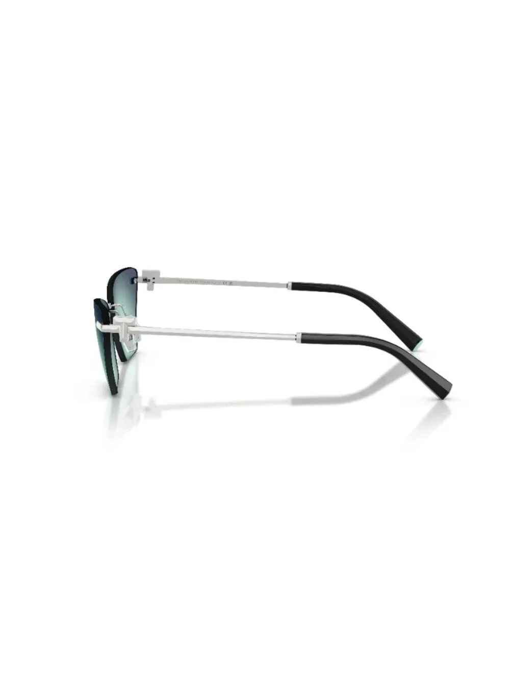 New Tiffany Women's Sunglasses Silver Blue Lens Metal Frame TF3120 60019S 61